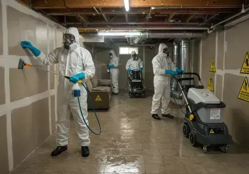 Basement Moisture Removal and Structural Drying process in Cottonwood Falls, KS